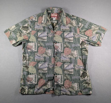 RJC Hawaiian Shirt Mens XL Multicolor Aloha Made In Hawaii USA Camp Button Up