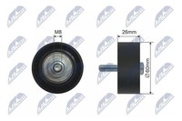 NTY Umlenk-/FüHrungsrolle, Keilrippenriemen RNK-CT-007 FüR CitroËN