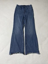 Judy Blue Jeggings 3/26 26x29 High Rise Pull On Slim Boot Frayed Hem Distressed