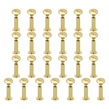 25set Phillips Chicago Screw M5x18mm Binding Post Screw, Gold