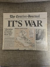 It’s War, The Courier Journal, January 17, 1991, Operation Desert Storm