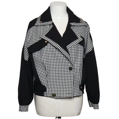 Qu Style, Jacke, Damen, Größe: M, Schwarz/Weiß, Baumwolle/Polyester, Karo #v1a