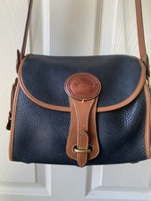 Dooney  Bourke All Weather Leather Essex Crossbody Bag Navy Blue