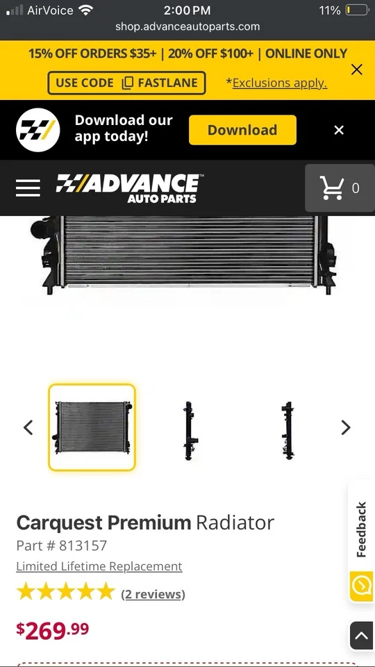 Radiador Chrysler 300/Dodge Charger 2011-2023. Nuevo precintado en caja Foto 3 de 3