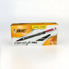 Intensity Fineliner Marker Pen, Fine Point 0.5mm Red Permanent Marker - 12 Count