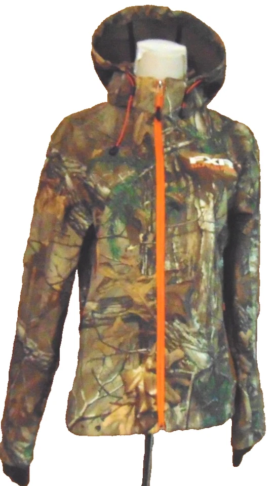 FXR OUTDOOR WOMENS XTRA REALTREE HOODED CAMOUFLAGE JACKET THUMB HOLE CUFFS~8 - Image 3 of 4