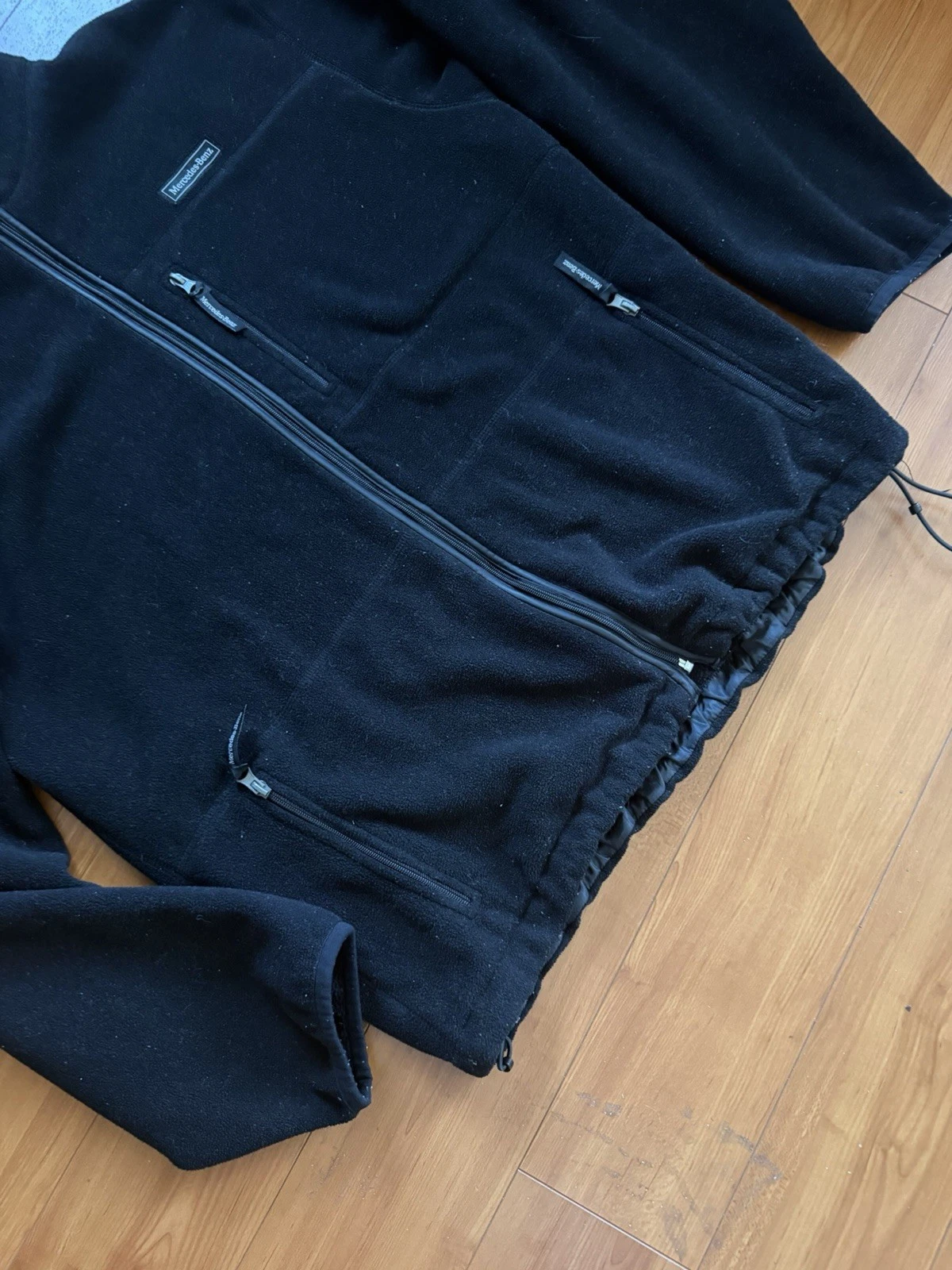 Official Mercedes-Benz Fleece Jacket Black Full Zip Men’s Sz Medium image 3