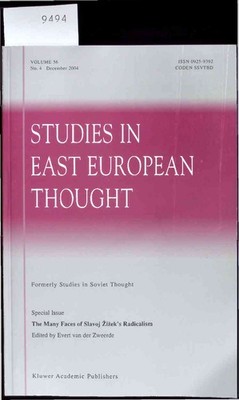 Studies in East European Thought. Volume 56, No. 4. The Many Faces of Slavoj Ziz
