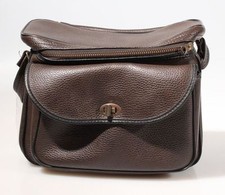 VINTAGE BROWN LEATHER CAMERA CASE 9.5 X 3.5 X 6 