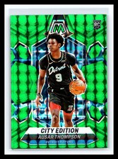 2023-24 Mosaic - City Edition Ausar Thompson # 290 Green Holo Prizm (RC)