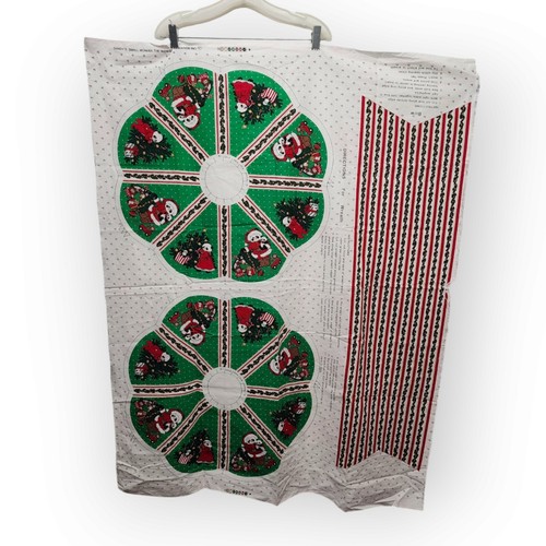 Vintage Cut and Sew Christmas Wreath Pillow Sandy's Small Wonder Pandas  - Foto 1 di 8