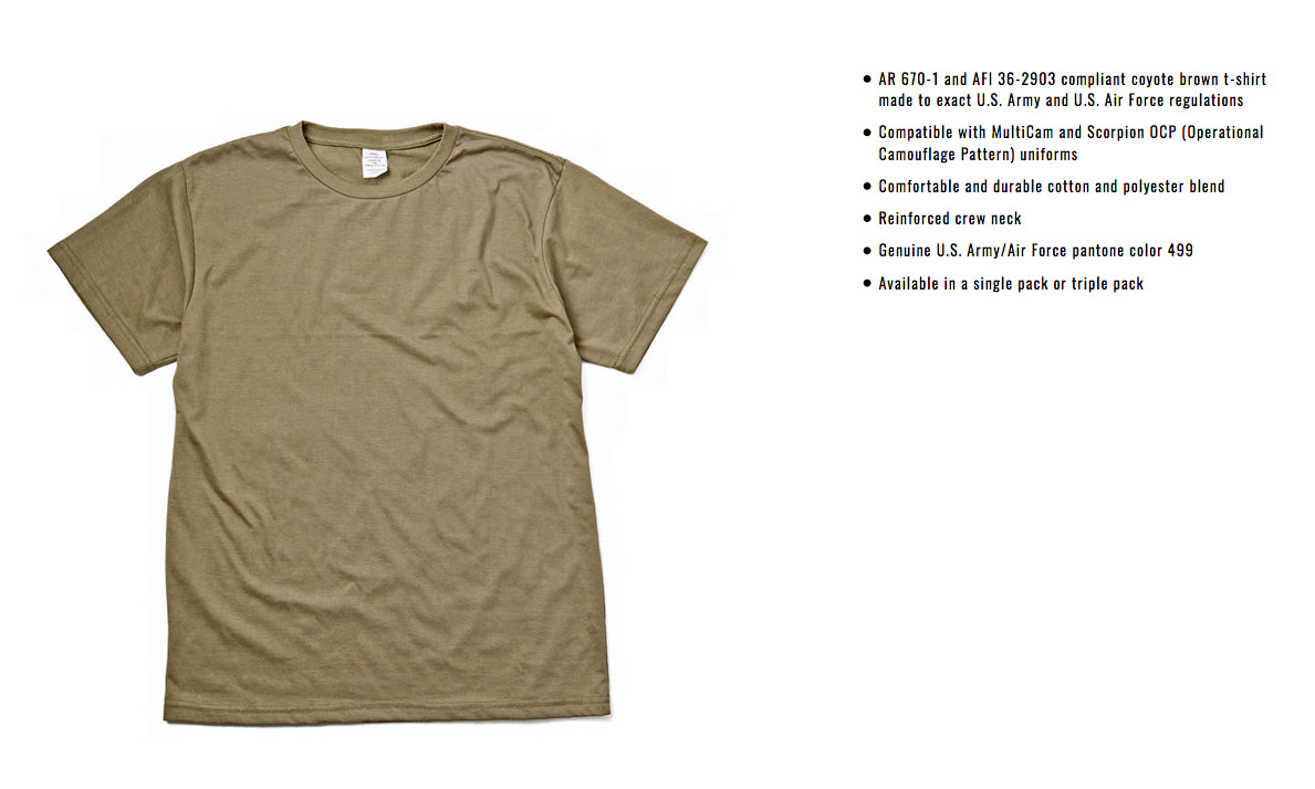 5x Lightly Fielded ARMY USAF OCP Compliant Uniform T-Shirts Coyote TAN 499 SMALL