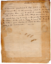 Thomas Harwood Signed Letter 1797 / Autographed British Author, Antiquary