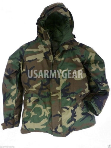 US Army Cold Wet Weather Gen 1 ECWCS Watermet Woodland Goretex Parka  - Photo 1/18