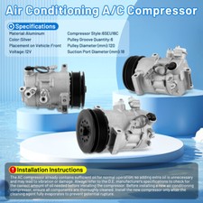 Copresor De Aire Acondicionado AC Con Ebrague Para Dodge Caliber 2009-2012, Jeep Copass 2009 - Foto 7