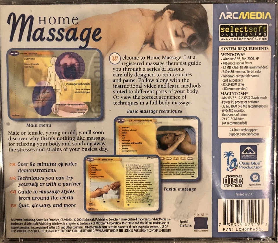 Home Massage Pc Brand New Win10 8 7 XP 80 Minutes Of Video Registered Therapist - Image 2 of 2