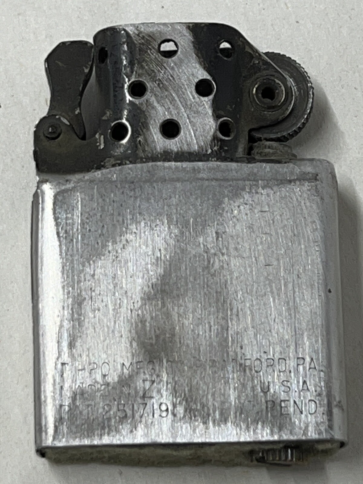 Vtg Zippo Lighter 2517191 LOOM Moose Clarion PA 3 Barrel Brass w/Box 16