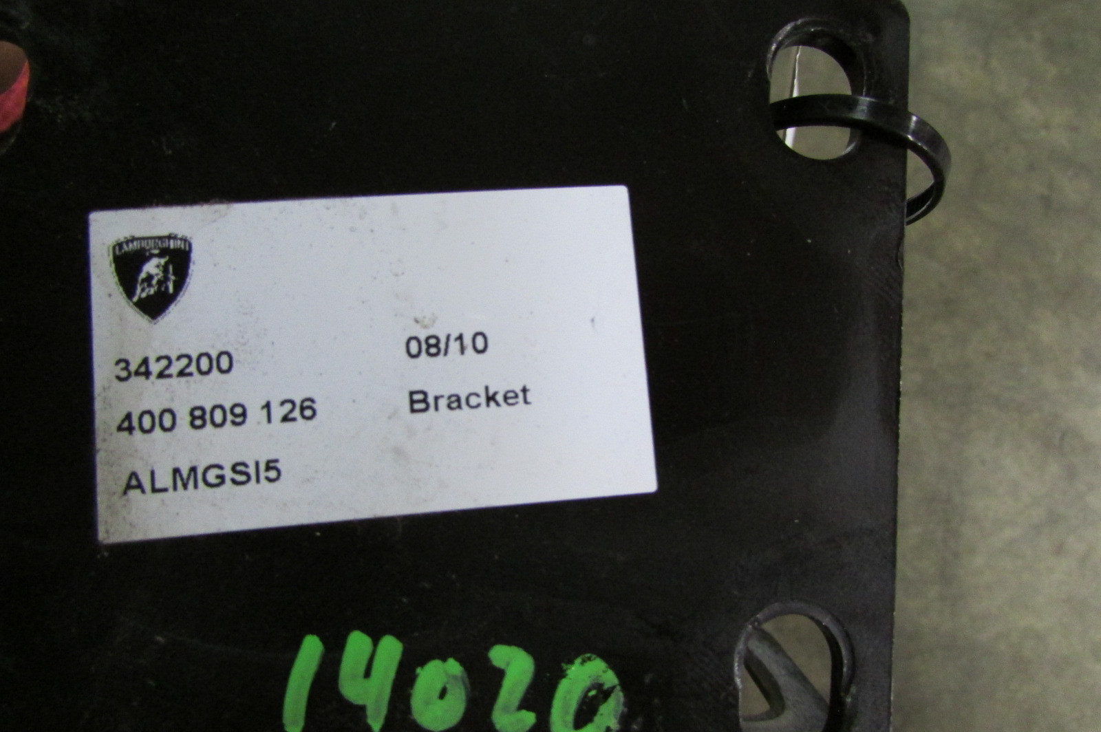Lamborghini Gallardo, LP550, 560, 570, RH, Right Hinge Bracket, P/N 400809126