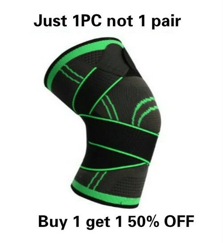 Knee Sleeve Compression Brace Support Pads Sport Joint Pain Arthritis with Wrap - Picture 9 of 9