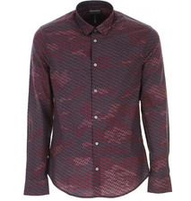 Emporio Armani Man's Long Sleeve Slim Fit Stretch Shirt Size XL 6H1C09 1NC2Z