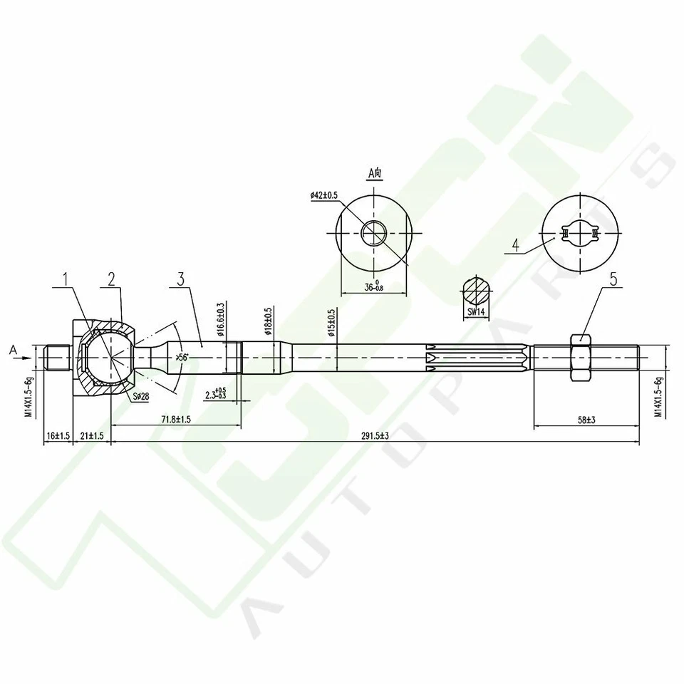 10Pc Inner Outer Tie Rods Front Steering Fits Isuzu Axiom Rodeo Honda Passport - Image 3 of 4