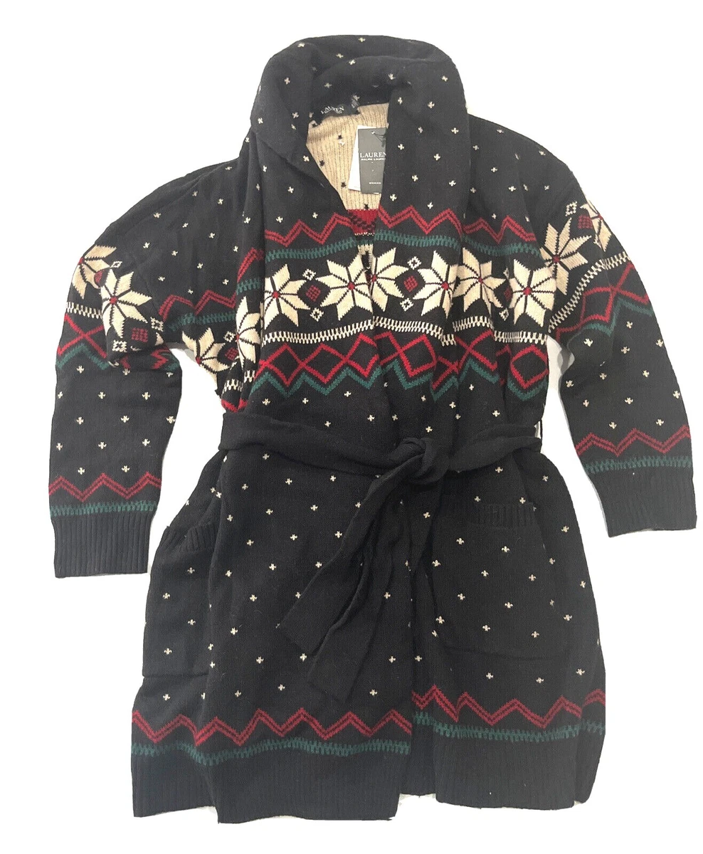 Ralph Lauren women s Fair Isle Shawl Collar Cardigan Sweater