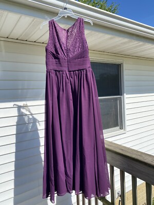 blue dress for baby girl Ladivine CD943 Evening Bridesmaids Dress Off The Shoulder Tie Straps Fitted Ruched with Slit 14 / Eggplant main image 1