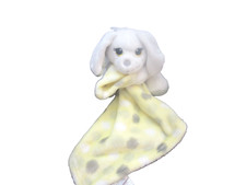 Little Beginnings Puppy Dog Plush White Yellow Gray Baby Security Blanket Lovey