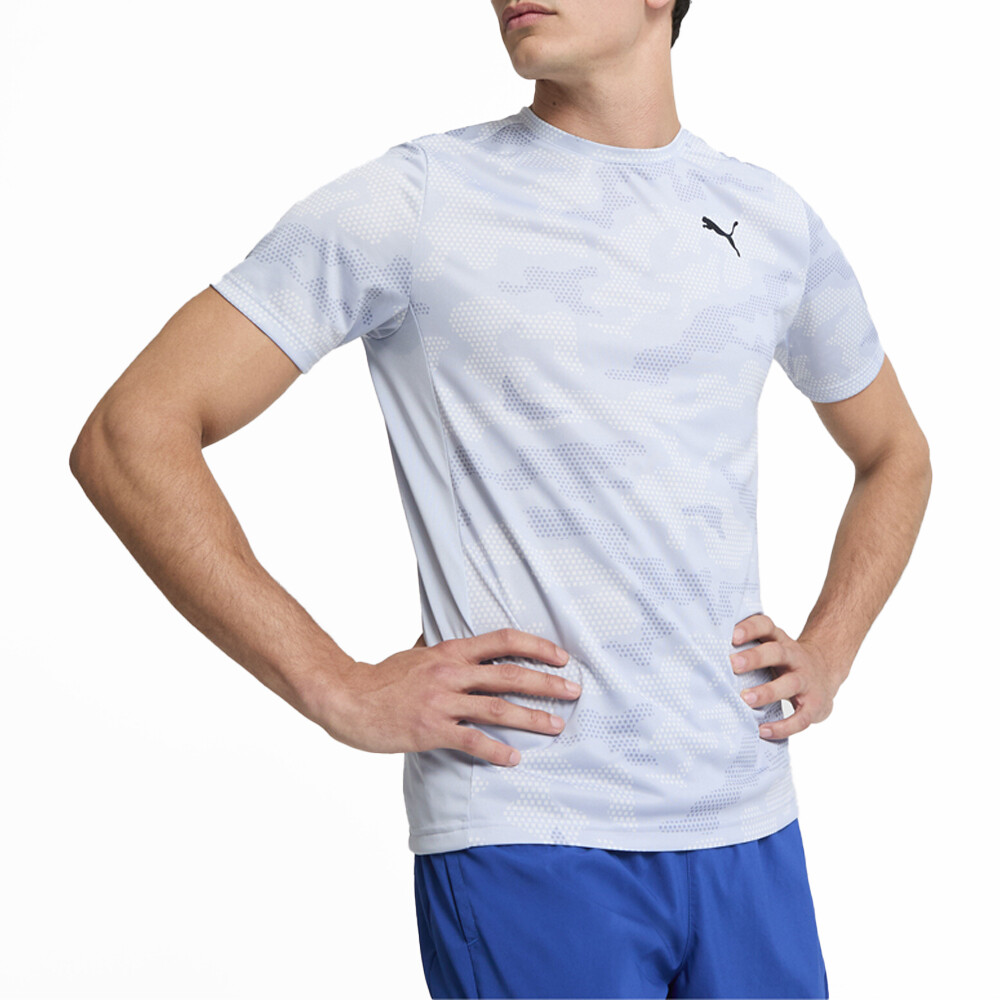 Футболка с круглым вырезом и коротким рукавом с камуфляжным принтом Puma Train в межсезонье M