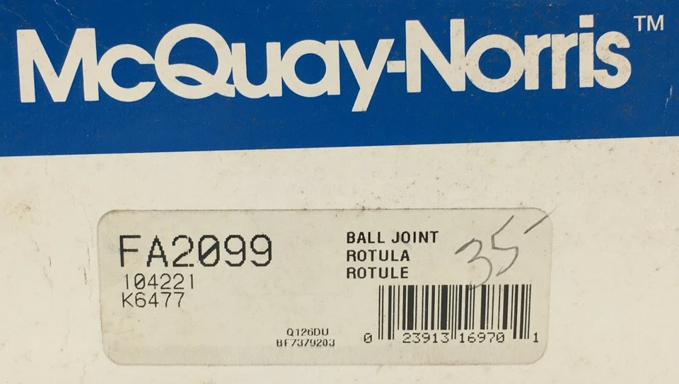 Rótula de suspensión McQuay-Norris FA2099 NOS Foto 3 de 3