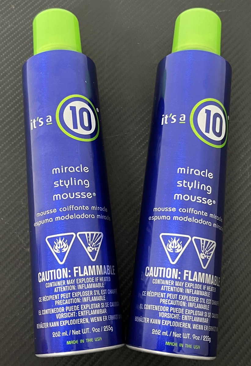 2-Pack Its A 10 Miracle Styling Mousse, 9oz (262ml) Each - NEW