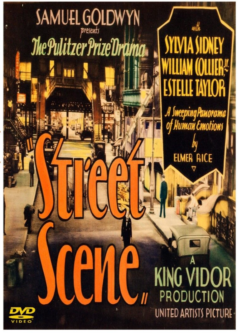 STREET SCENE 1931 DVD Restored Classic Film Sylvia Sidney William Collier