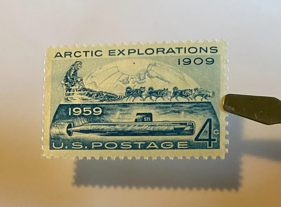 Rare - 1959 Arctic Explorations 4 Cents Stamp Mint Never Hinged OG. - Image 3 of 4