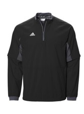 $70 ADIDAS Men Climate Fielders Choice Convertible 1/4 Zip Jacket Black XS 