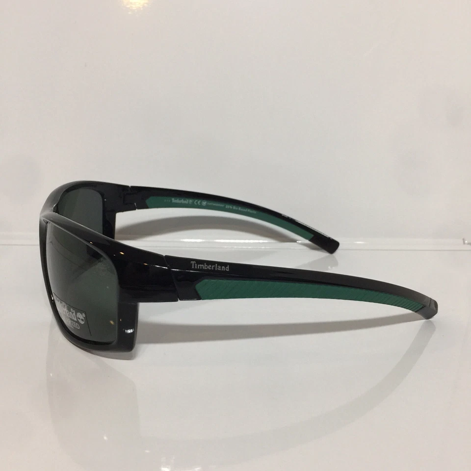 NUEVO EN CAJA Gafas de sol Timberland 9134 01R Negro Plástico Verde Goma Foto 4 de 4