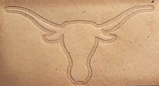 ACRYLIC Leather Embossing Stamp - TEXAS LONGHORN - for Veg Tanned Leather