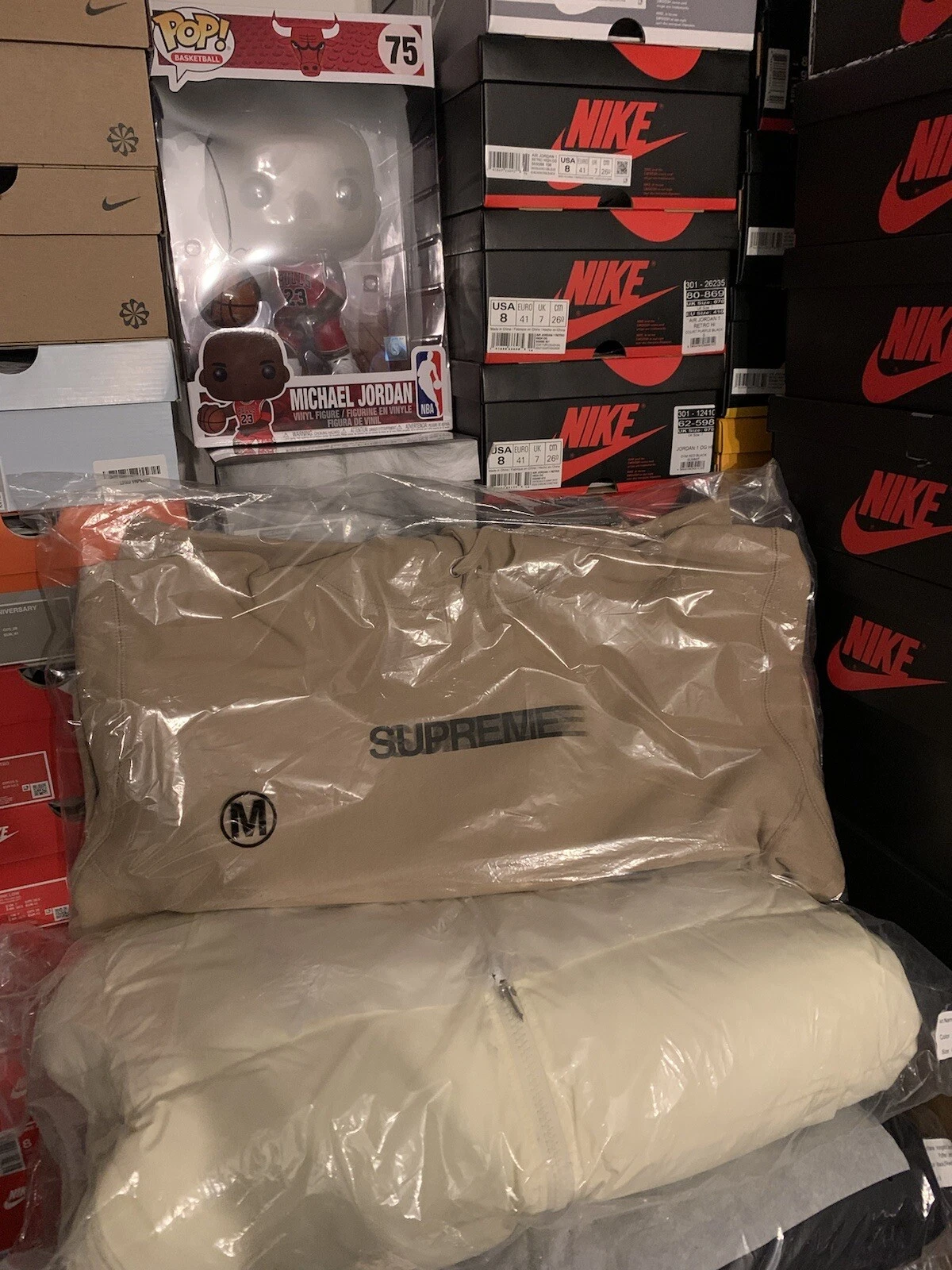 Felpa con cappuccio logo Supreme Motion ""Marrone scuro"" media