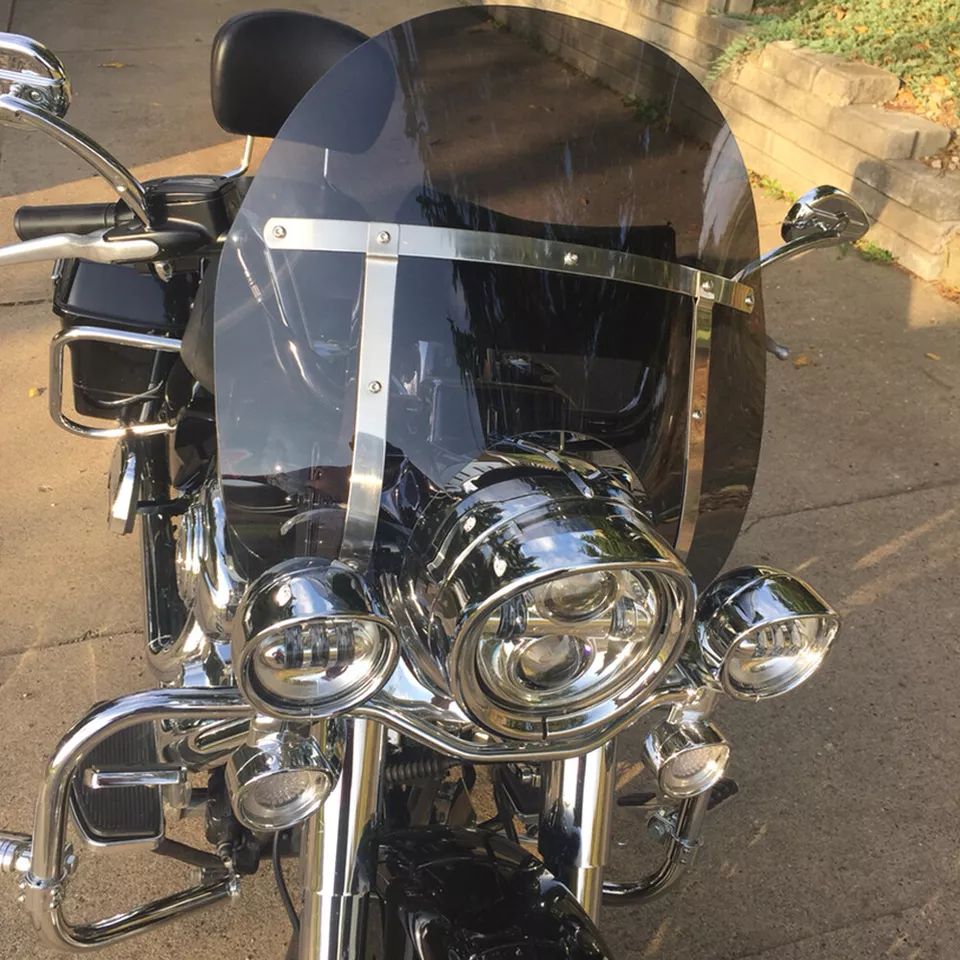 Road King Smoke Windshield Windscreen For Harley Touring FLHR 1994-2024 57995-96 Foto 2 de 4