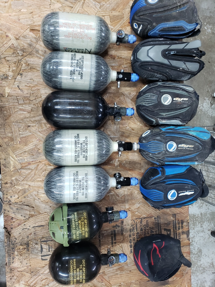 4500 psi paintball tanks Lot of 7 Ninja/Empire eBay