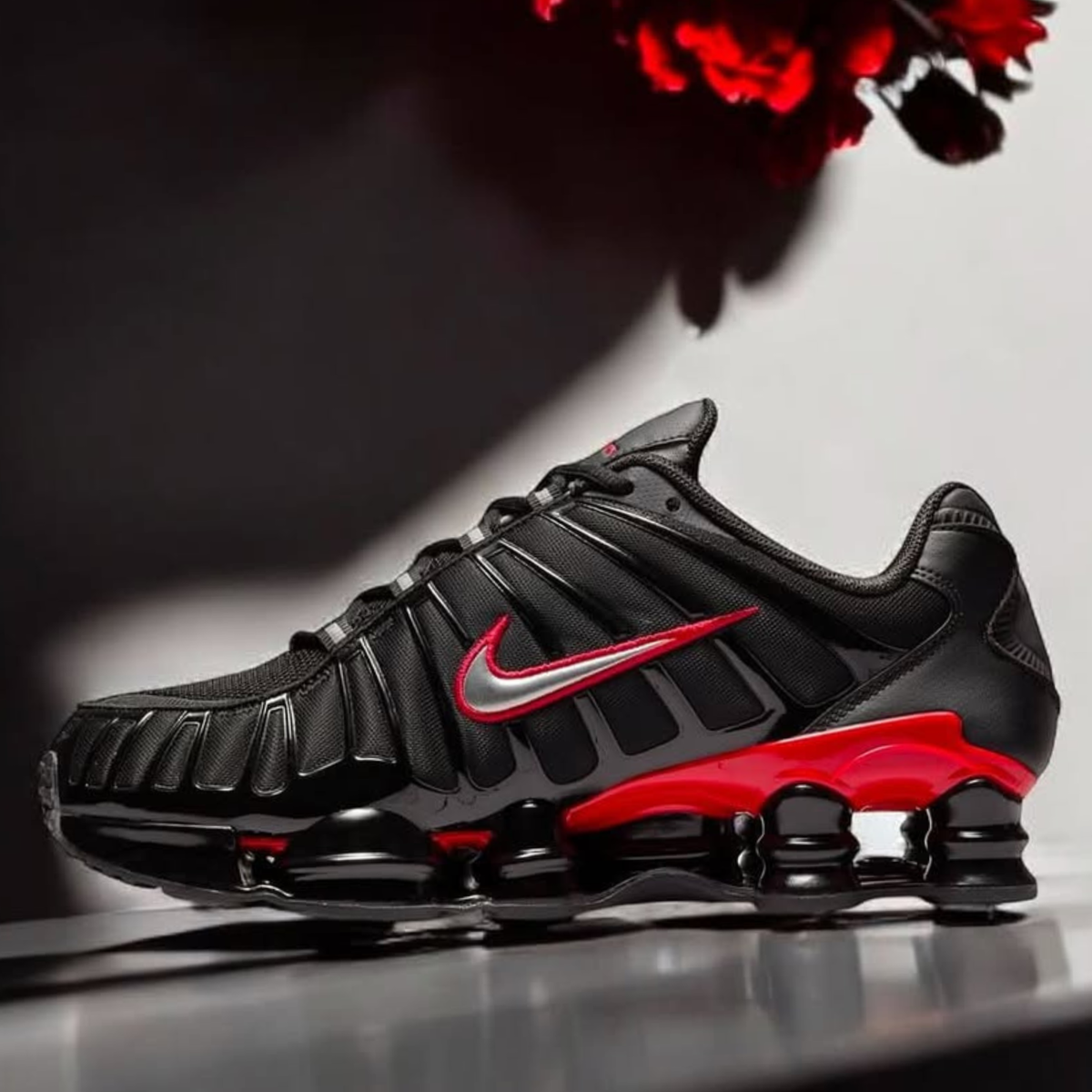 Nike Shox TL Shoes Black University Red Silver CN0151-003 Nike Shox TL Shoes Black University Red Silver CN0151-003