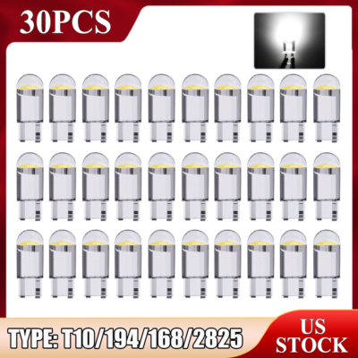 #ad #ad 30x T10 LED License Plate Interior Light Bulbs Super White 194 168 2825 6500K $3.99