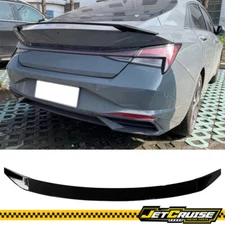 Fits 21-25 Hyundai Elantra Sedan Gloss Black Rear Trunk Spoiler Wing ABS