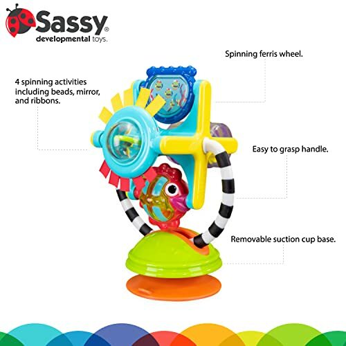 Sassy Fishy Fascination Station 2-in-1 Suction Cup High Chair Toy Ages 6Month+ - Bild 6 von 7