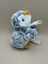 RazBaby RazBuddy Plush Grey White Penguin Bird Pacifier Holder Stuffed Animal 6"
