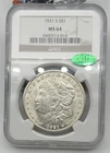 1921 S Morgan Silver Dollar NGC MS 64 CAC