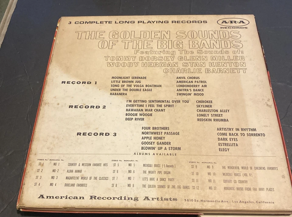 The Golden Sounds of the Big Bands 3 LP Record Box Set Free Shipping - Image 3 of 3