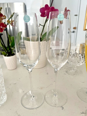 Tiffany & Co Champagne Set Clear Glass American Express 50 Year Member Gift
