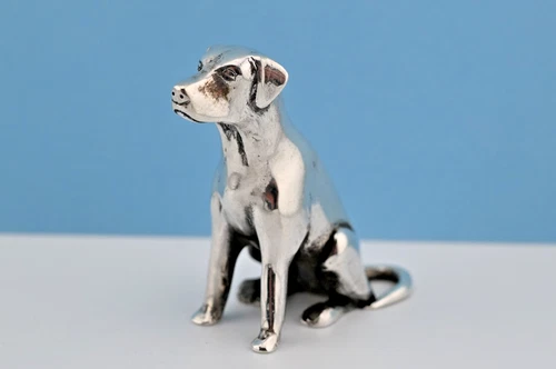Vintage Sterling Silver S Kirk & Son Labrador Retriever Dog Figurine 3.20 ozt