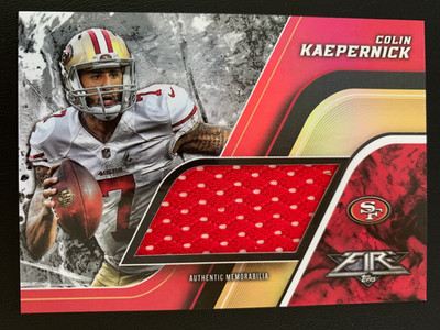2015 Topps Fire Jumbo Relics Memorabilia FJR-CK Colin Kaepernick