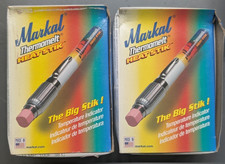 Lot of 2 Markal Thermomelt 100F / 38C Certified Heat Stik 089100 Nuclear Grade